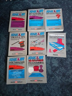 Atari ST Abacus Data Becker Programming Book Lot vintage computing 3d graphics