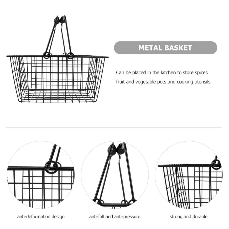di scarico portatile in metallo per lavaggio verdure da cucina, 1 pezzo (nero) - Immagine 3 di 4