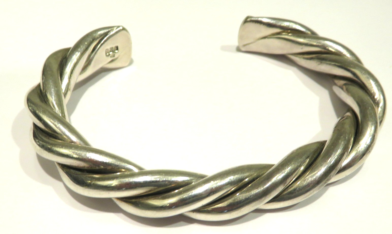 Beautiful Solid Heavy Sterling Silver Twisted Cuf… - image 1