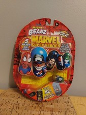 Vintage 2004 Marvel Mighty Beanz Series 2 Sealed 5-Pack