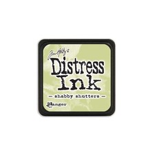 Tim Holtz Mini Distress Ink Pad 1X1 Inch Shabby Shutters Aged Look Usa Made