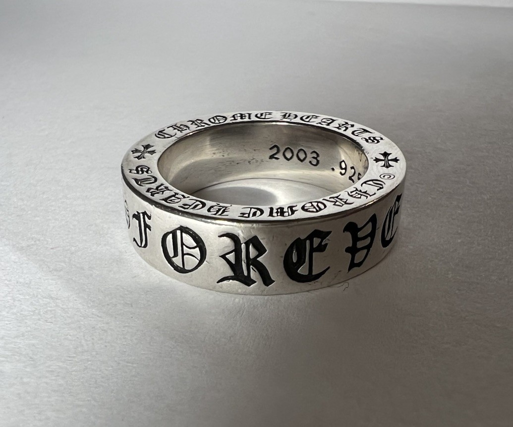 US Size 7 UK O ❤️Chrome Hearts Forever Ring 6mm Eternity Full