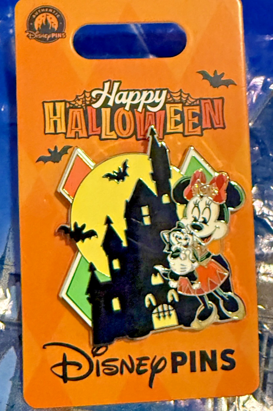 2026 Halloween Disney Parks Minnie Mouse Pin Haunted House Bats Moon