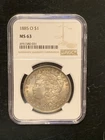 1885-O Morgan Silver Dollar NGC MS 63 Uncirculated Silver Dollar