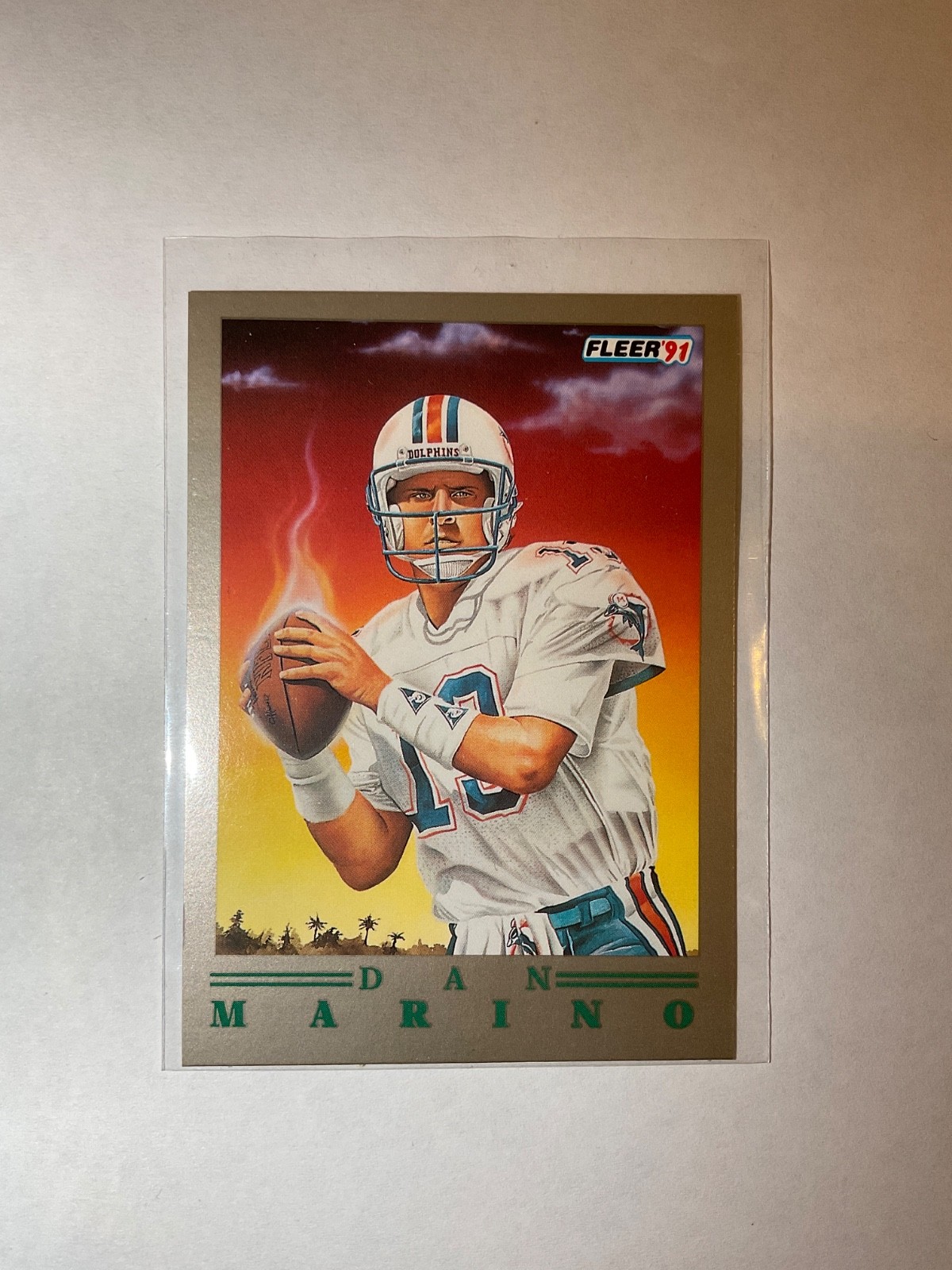 1991 Fleer Pro-Visions — Dan Marino — MIAMI HEAT — RAW