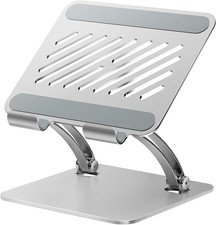 Tounee Tablet Holder Stand, Dual Rod Adjustable Aluminum Desktop Stand, Compatib