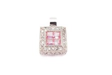 Sterling Silver 925 Pink Cubic Zirconia Pendant Y6