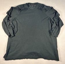 Lane Bryant Knit Ruffle Sleeve Holiday Sweater Size 26/28 Plus Size Green