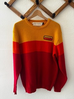 Suéter Vintage Toyota Ropa Deportiva Para Hombre L Colorblock Racing Rojo Amarillo
