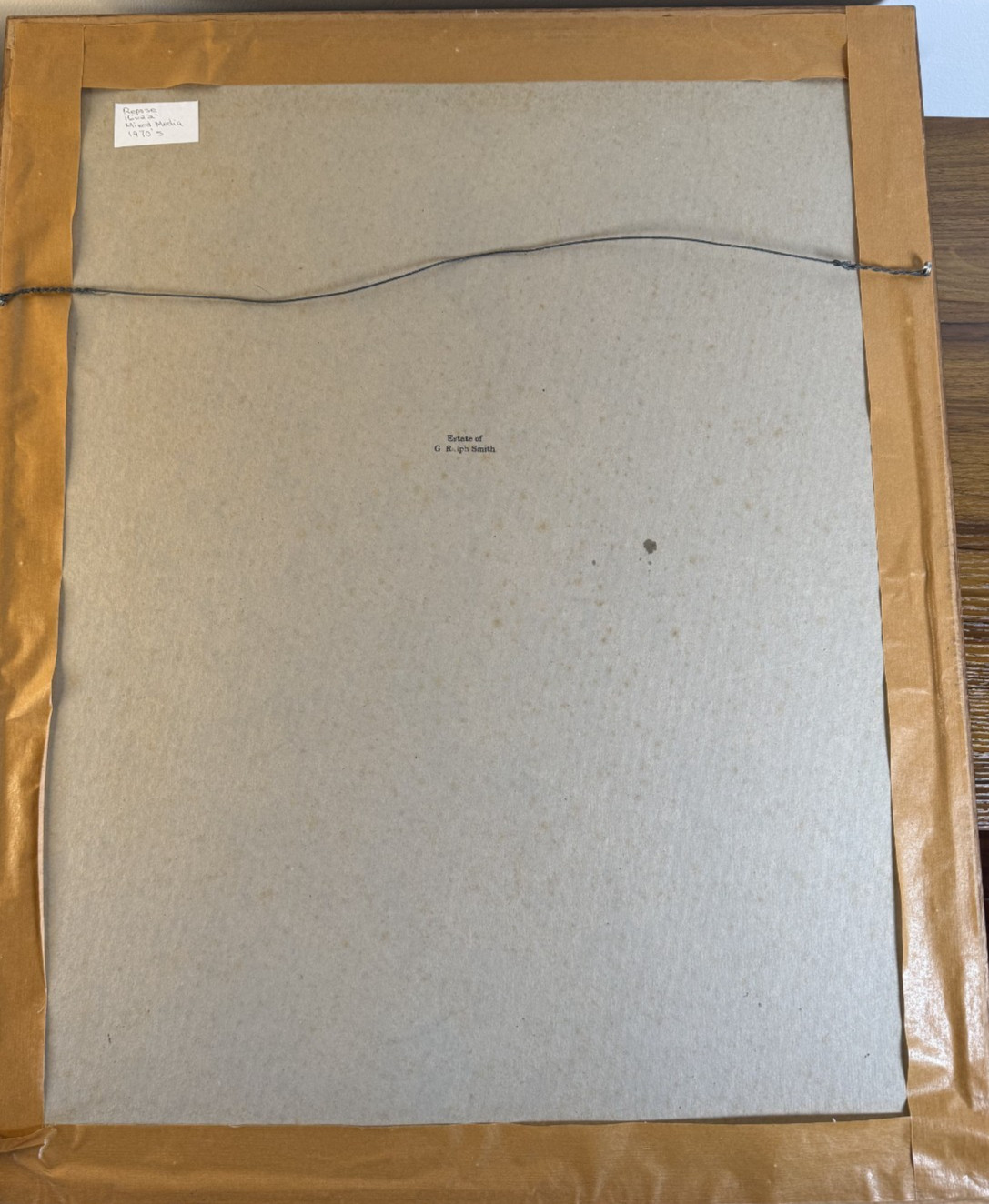 Vintage 1970s Mixed Media Artwork – “Repose” by G. Ralph Smith