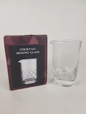 Professional Cocktail Mixing Glass 24 OZ Thick Bottom Seamless Crystal - New