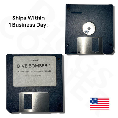 U.S. Gold Gray Matter Dive Bomber PC Game 3.5'' Hard Disk Vintage 1988