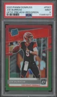 2020 Panini Donruss JOE BURROW #301 RC Optic Preview Red Green Prizm PSA 9 DG1