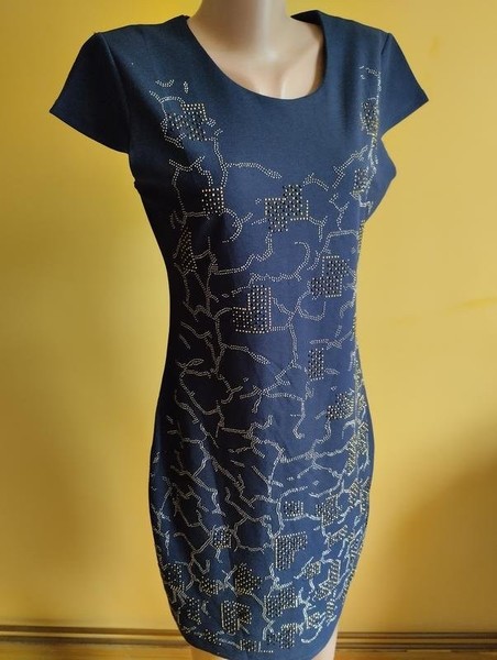 Women & Other Stories Dress Navy Polyester 44 /