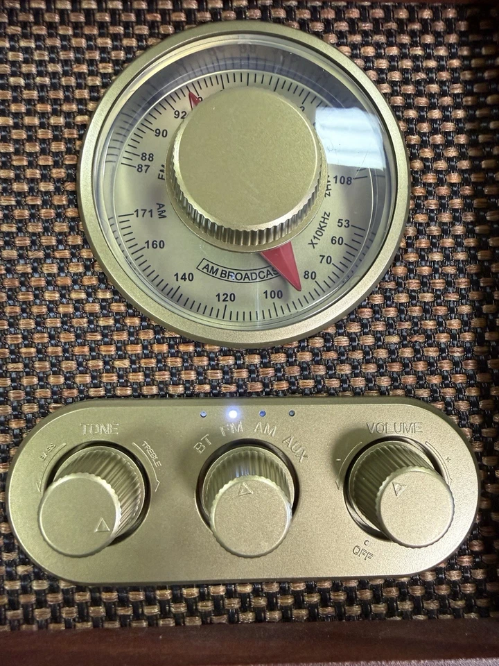 Tragbares AM/FM Bluetooth Radio Tonal Braun von Hearth & Hand mit Magnolia EUC - Bild 3 von 4