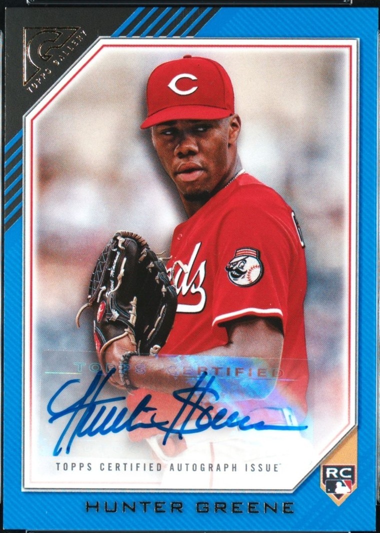 2022 Topps Gallery - Rookie Autographs Hunter Greene #RA-HG Blue /50 ...