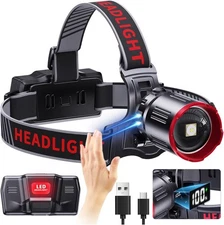 LED Lampara De Cabeza Recargable Luz De La Cabeza Linterna Para Deportiva 2025