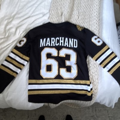 Bruins 100th Anniversary Brad Marchand Boston Bruins NHL S Gold Hockey Jersey