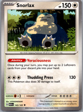 Snorlax Uncommon SV: Scarlet & Violet 151 143/165 NM - Pokémon TCG! on eBay