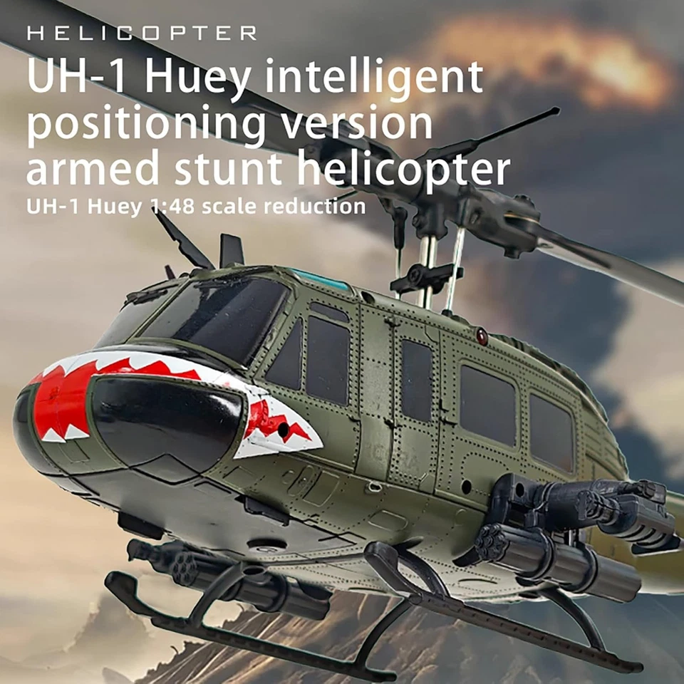 315MM UH-1 Remote Control Helicopter Aircraft for Adults Expert 6CH C032 Maintai - Image 3 of 4