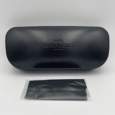 Coach New York Glasses Case Authentic Black Hard Clamshell Sunglasses Eyeglasses