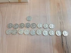 Silver Quarters 19 Pc Lot  As Shown.  Estate Sale Coin Collection. Value Coins