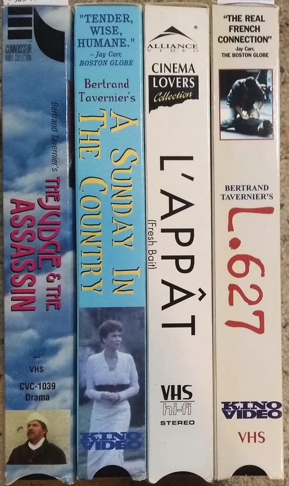 Bertrand Tavernier AUTOGRAPHED The JUDGE and the ASSASSIN,  L.627, L'APPAT 4 VHS - Image 3 of 4
