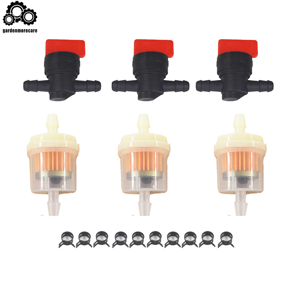 1/4" Fuel Filter Shut Cut Off Valve For 494768 697947 698183 Mower Generators