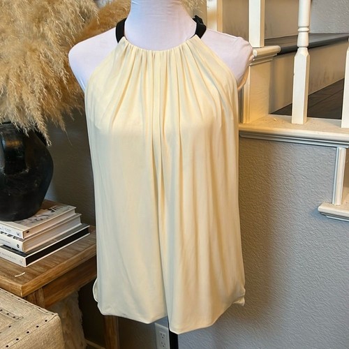 Rag & Bone Neckholder-Top Draperie Creme Größe Medium