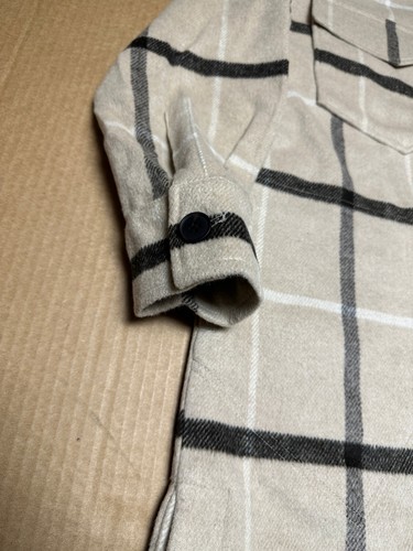Authentic The Normal Brand Womens Toni Duster Jacket in Cream Plaid & Brown - Picture 9 of 20