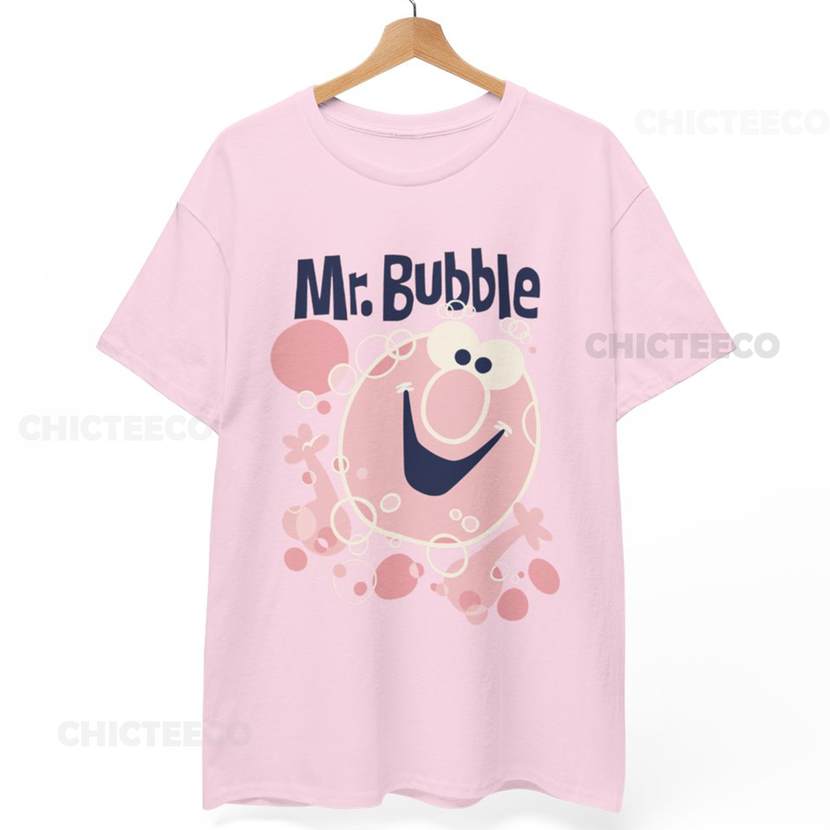 Mr Bubble T-Shirt Retro Vintage Bubblebath Logo Grunge Pop Culture Unisex Tee
