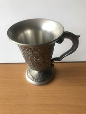 Sch&ouml;ner Zinn Krug  Rein Zinn  ca 10 cm hoch Durchmesser ca 10 cm
