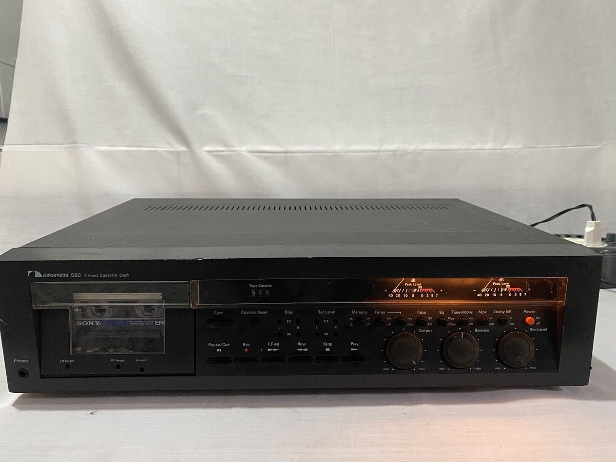 Vintage Nakamichi 580 2-Head Stereo Cassette Deck READ THE