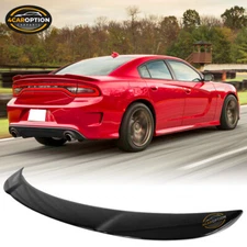 Fits 15-23 Dodge Charger SRT Style Gloss Black Rear Trunk Spoiler Wing Lid - ABS