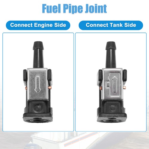 Pack of 3 Boat Engine Fuel Line Connector Fittings Joint for Yamaha Outboard - Foto 5 di 7