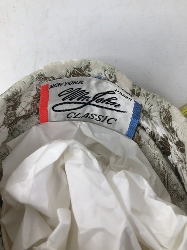 Pill Box Hat Mr John Classic NY Paris 7” Antique White/brown Dress Up 1940’s - Picture 6 of 6