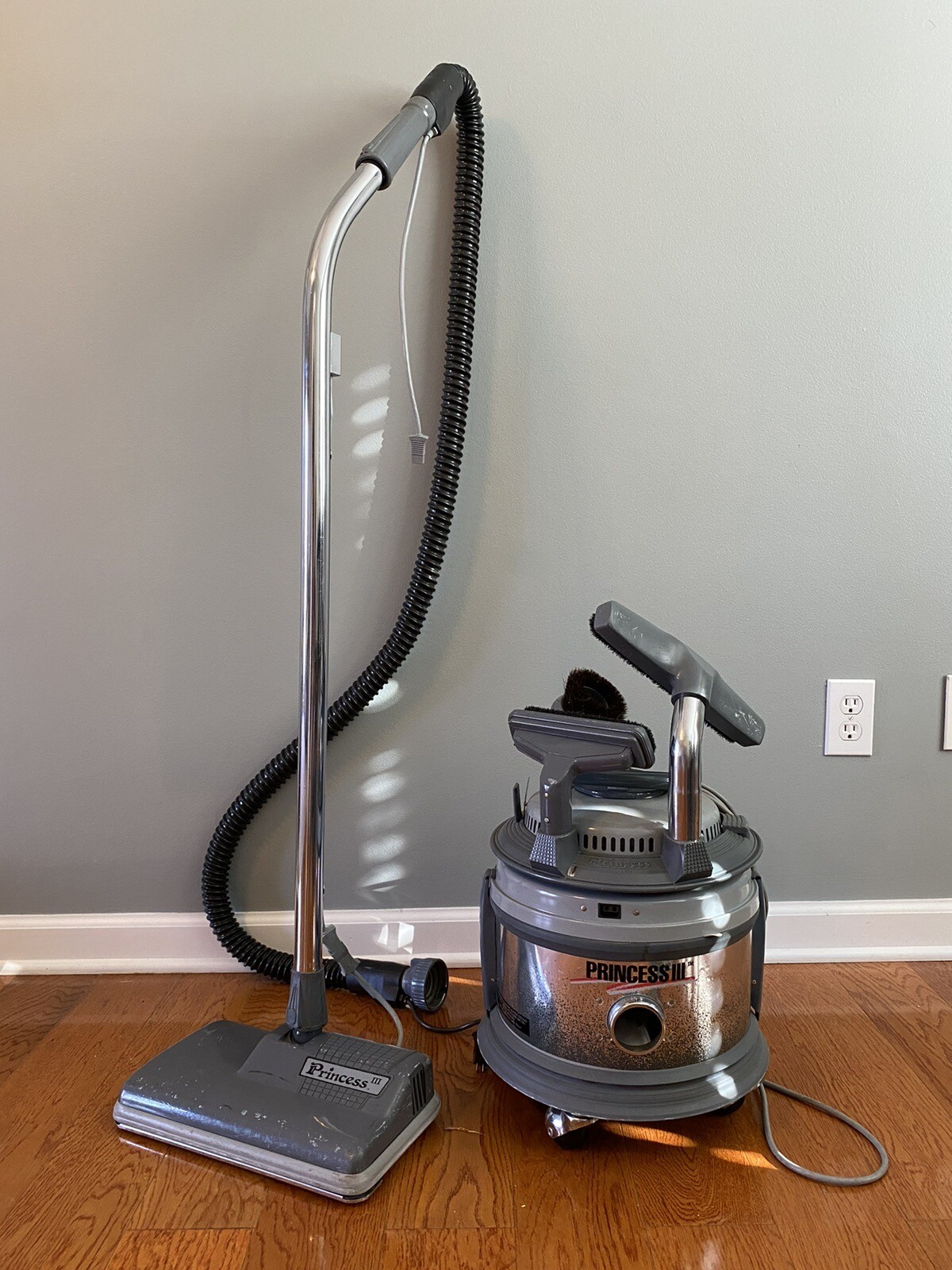 Vintage Filter Queen Princess III Canister Vacuum, Hose, Tools & Power