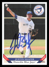 2015 Dunedin Blue Jays JUSTIN SHAFER Signed Card autograph auto FLORIDA GATORS