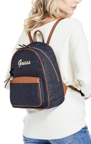 guess denim backpack