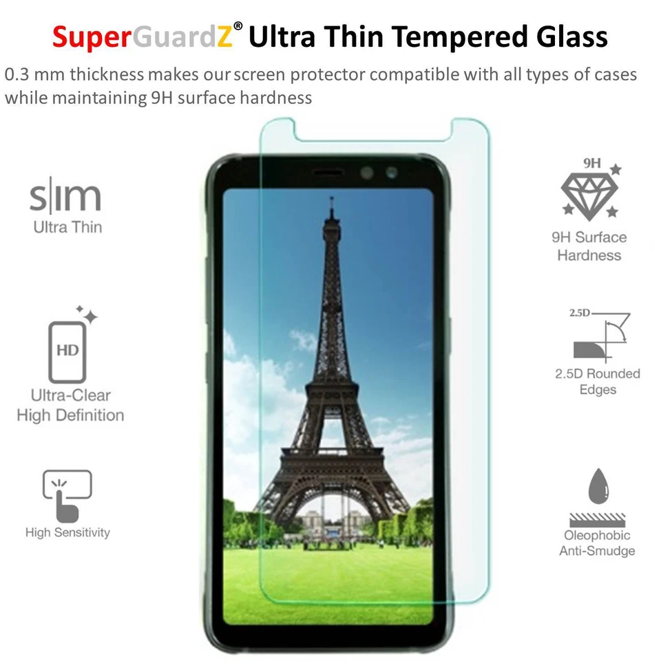 SuperGuardZ® Tempered Glass Screen Protector Shield For Samsung Galaxy S8 Active - Image 3 of 4
