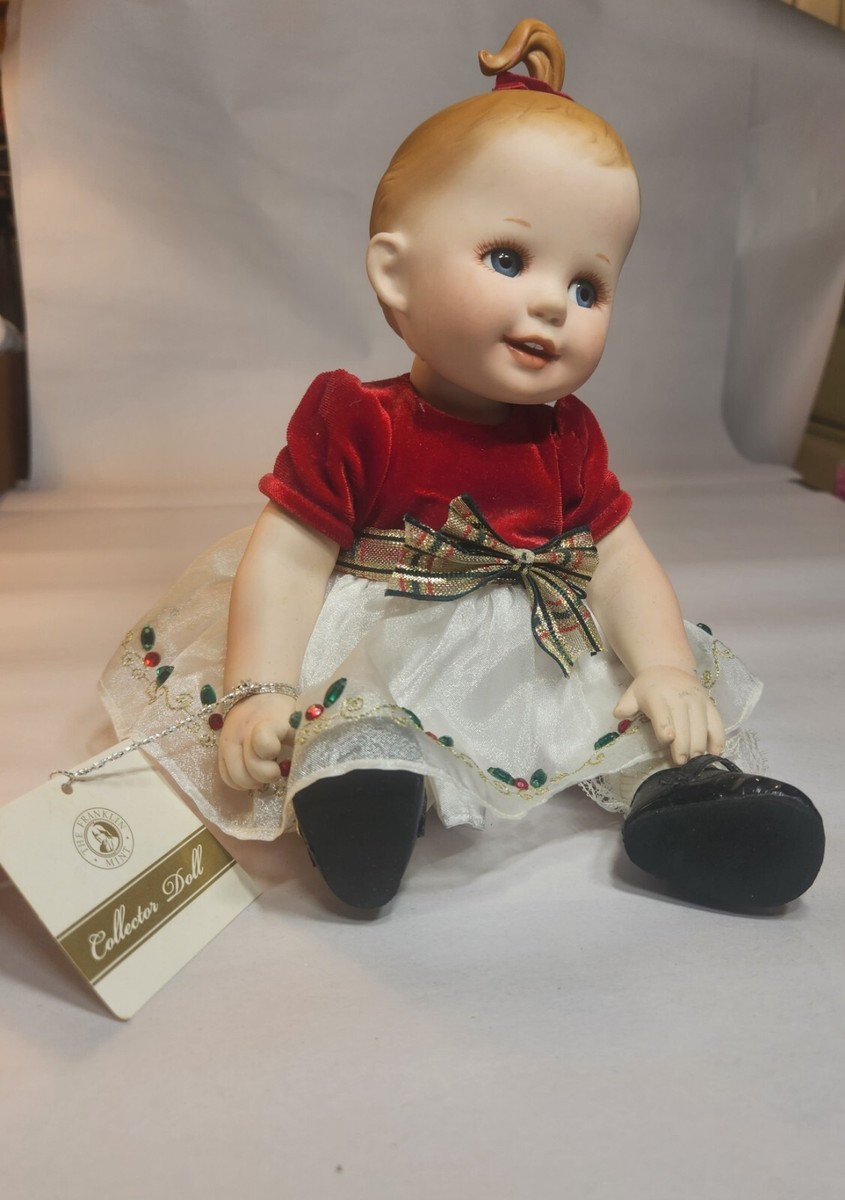 Franklin Mint Porcelain Portrait BABIES Christmas Dolls Naughty