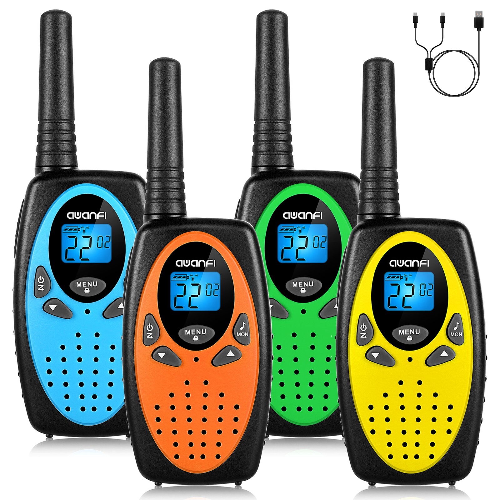 Walkie Talkies for Adults Kids, Rechargeable 22 Channels Two Way Radio for Gifts
