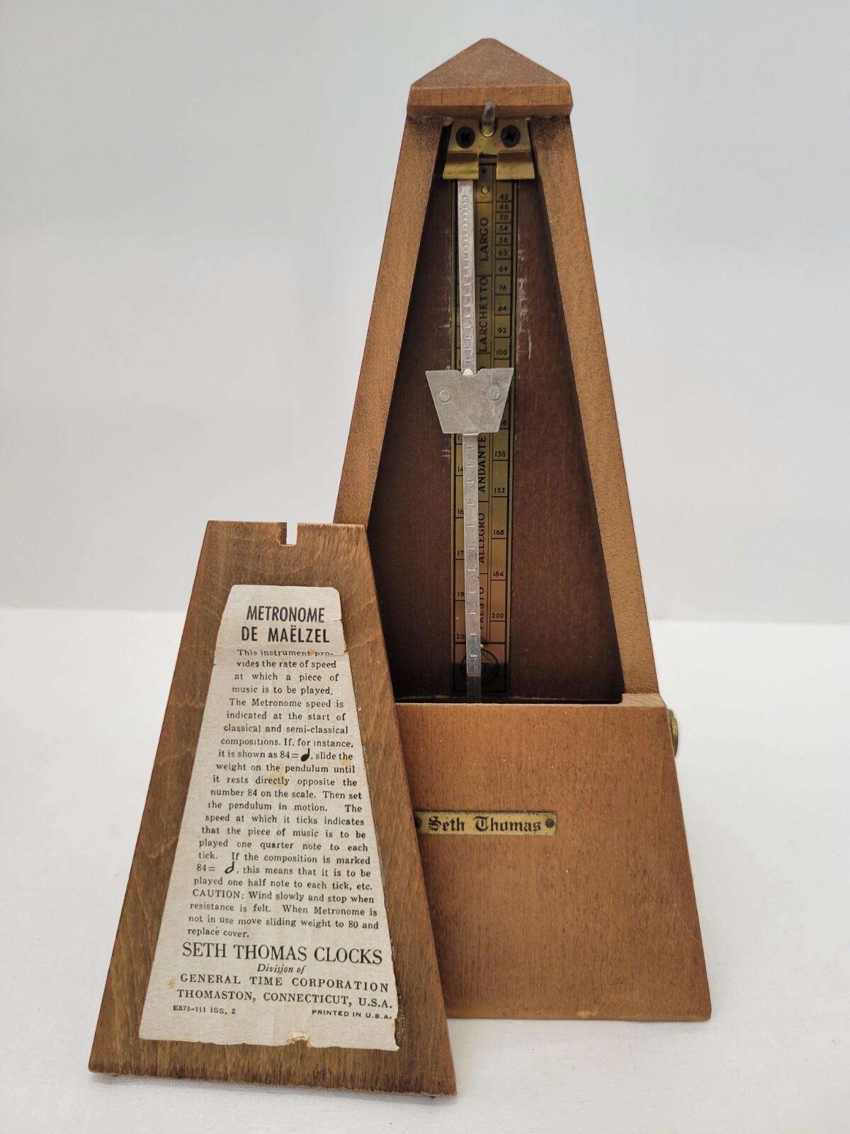Vintage Seth Thomas Metronome De Maelzel USA eBay