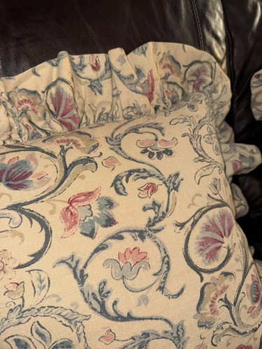 Vintage Ralph Lauren Provence Ruffled Decorative Bed Feather Throw Pillows (1) - Picture 6 of 7