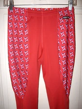 KERRITS KIDS PERFORMANCE KNEE PATCH RIDING TIGHT SZ XL RED PURPLE EUC