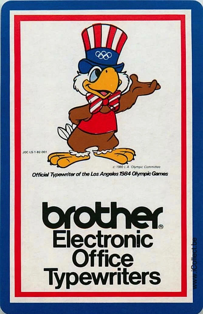 BROTHER TYPEWRITERS 1984 LOS ANGELES OLYMPIC DECK PLAYING CARDS