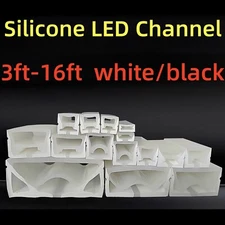 Silicone LED Channel Cuttable Bendable For LED Strip Light Track with End Caps