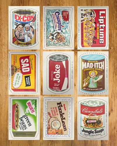 1979 CRAZY LABELS Complete (64) Sticker Set + 2 Wrappers+ w/Variant ...