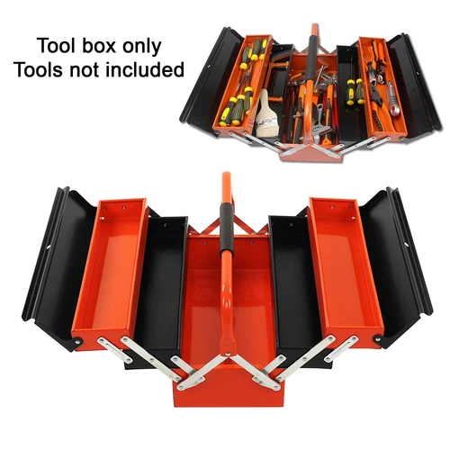 5 Tray cantilever Storage Tool Box Organiser Drawer Toolbox Metal Mechanic - Picture 1 of 11
