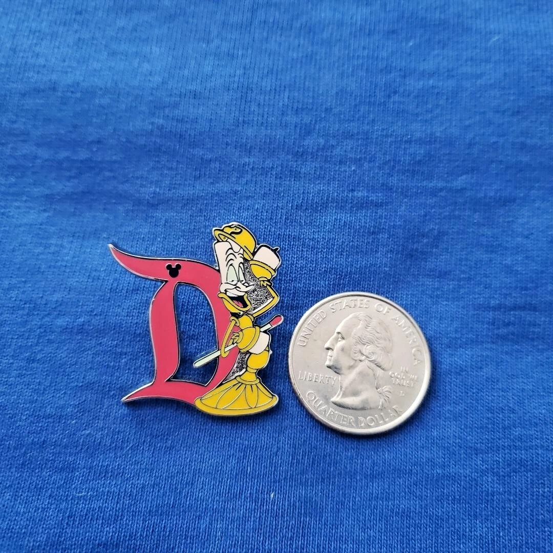 2025 Disney Lumiere Beauty & The Beast D Pin Hidden Mickey Disneyland Resort Pin